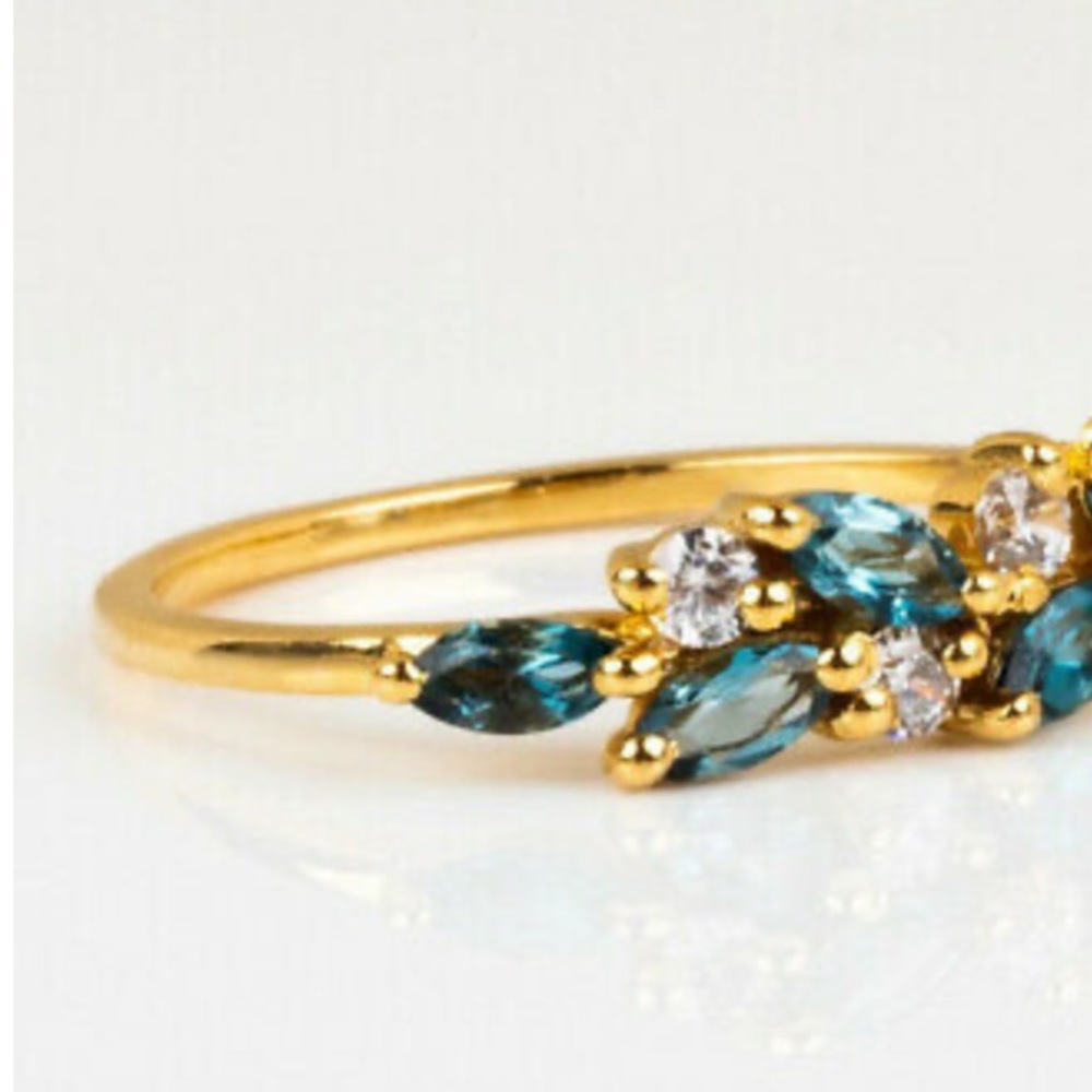 New 18k gold plated diamond ring - Picture 2 of 6